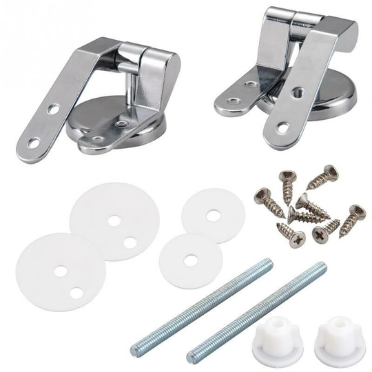 Toilet Seat Hinge, Betterlife Replacement Toilet Seat Hinge Fixings Kit, Toilet Hinge Fixings, for Wood Resin Toilet Seats - 2 Pcs