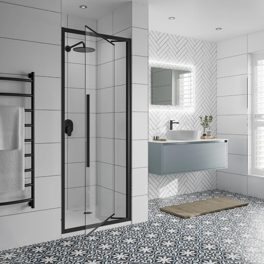 Semi-Frameless Glass Bi-Fold Shower Door