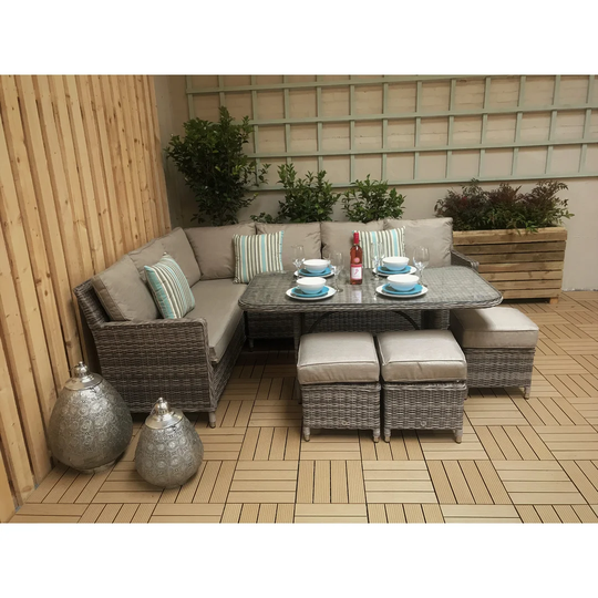 Auberta 9 Seater Rattan Corner Sofa Set