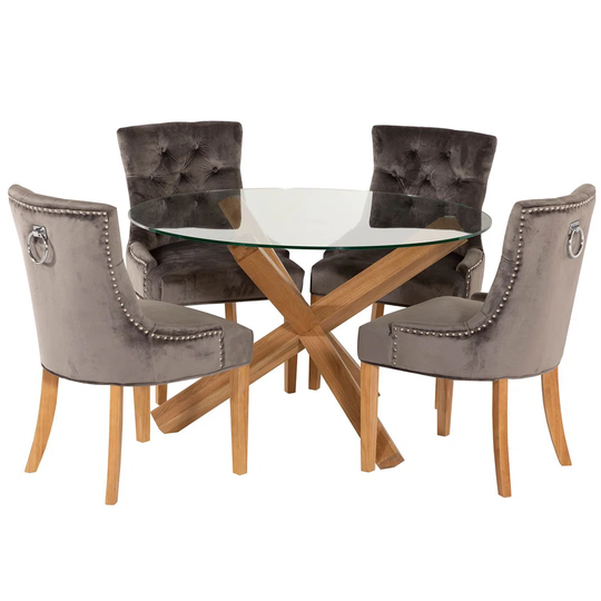 Ornella Dining Set with 4 Chairs