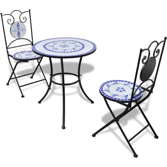 Barros 2 Seater Bistro Set by Dakota Fields Blue