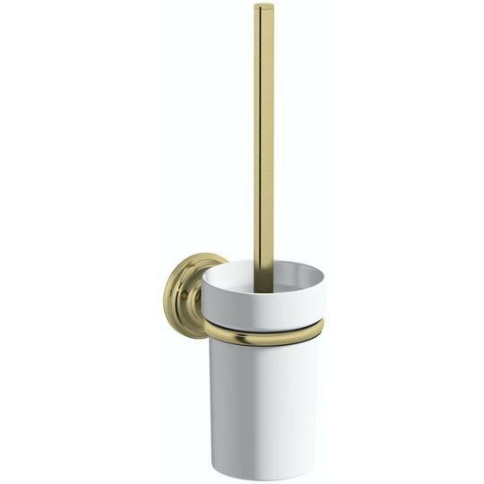 1805 antique gold toilet brush and holder - Gold - Accents