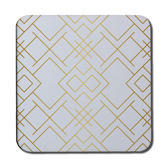 Golden Geo Pattern Coaster