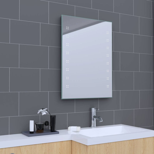 Delta 800 x 600mm Illuminated led Mirror with Demister