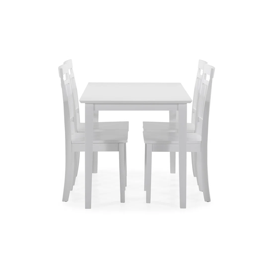 Koetke 4 - Person Rubberwood Solid Wood Dining Set