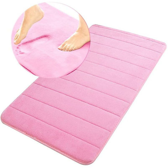 Memory Foam Bath Mat Non-Slip Absorbent Super Comfortable Velvet Bath Mat Bathroom Mat Super Water Absorbent Bathroom Mat Non-Slip Thick Bathroom Mat