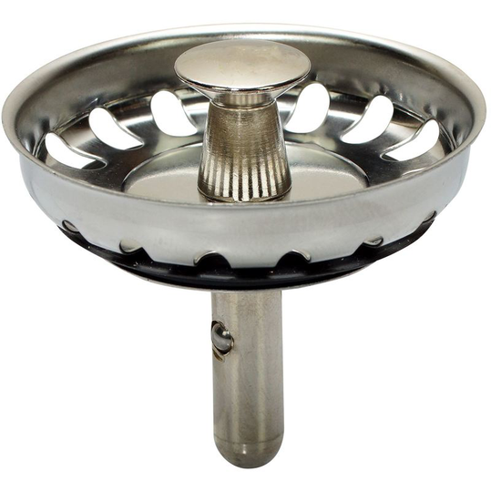 Bathroom Basin Drain Kitchen Sink Waste Strainer Plug Stainless Steel Basket