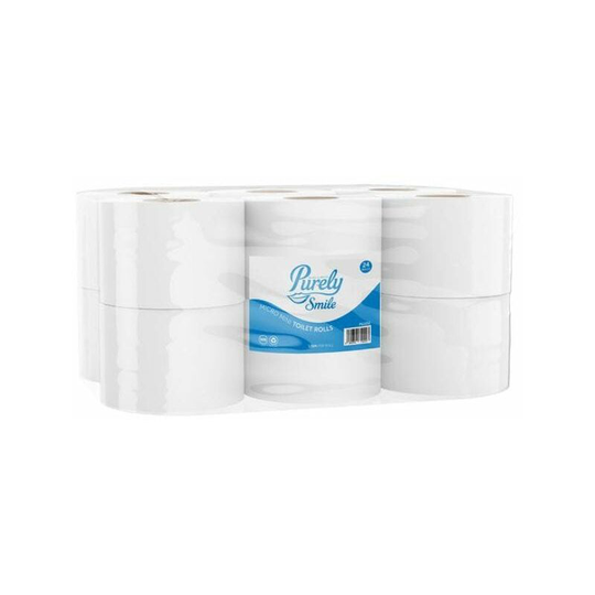 Micro Mini Toilet Roll 2 Ply Recycled 120 Metres (Pack 24) PS1150 - White - Valuex