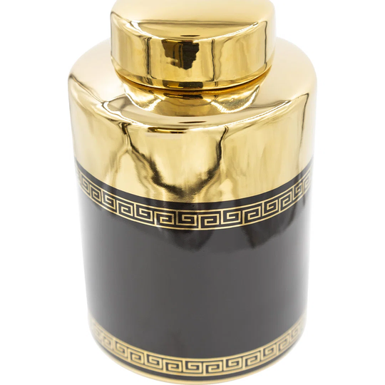 Buckeys Black/Gold Ceramic Ginger Jar