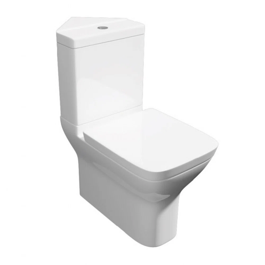 K-Vit Options 600 Comfort Height Toilet & Corner Cistern with Soft Close Seat