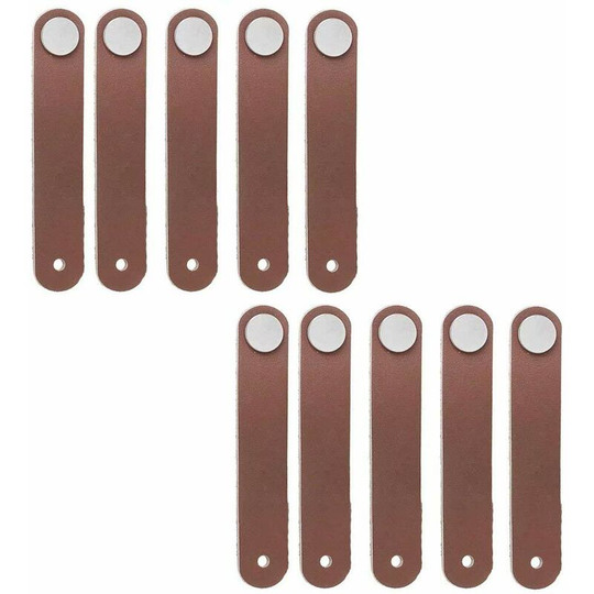 10pcs Single Hole Retro Leather Drawer Door Handles / Knobs / Handles / For Wardrobe Closet Briefcase Suitcase Wine Cabinet Wood Box Gift Box Shoe