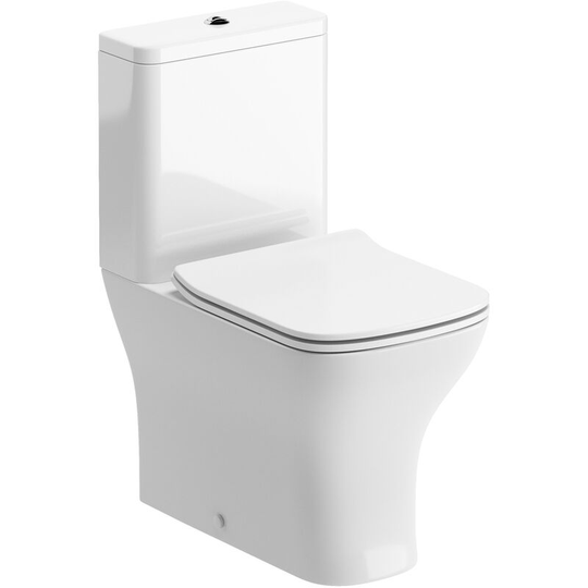 Signature - Aztec Close Coupled Toilet with Push Button Cistern - Soft Close Seat