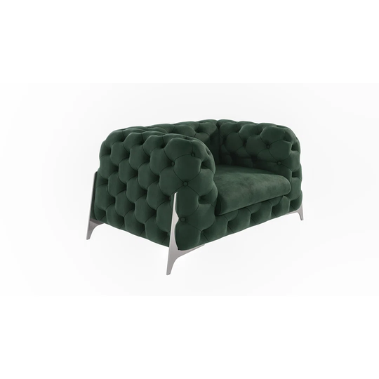 Juneri 130Cm Wide Tufted Velvet Armchair