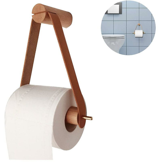 Toilet Paper Holder Vintage Hemp Rope Toilet Roll Holder (Brown)