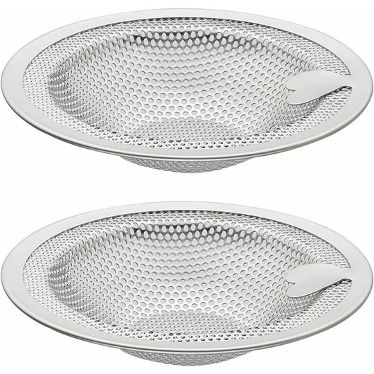 2 pcs Filter Sink Kitchen in the shape of a heart, sink filter in stainless steel, sink grid, kitchen sink stopper, strapless strap, strap strap