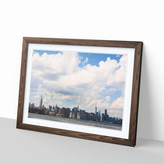 'New York City River Skyline' Framed Photographic Print
