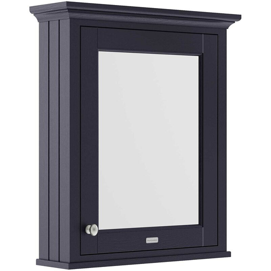 Old London Mirrored Bathroom Cabinet 650mm Wide - Twilight Blue - Hudson Reed