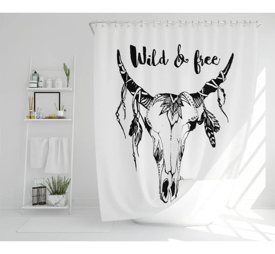 Boho Chic Fashion Designer Shower Curtain