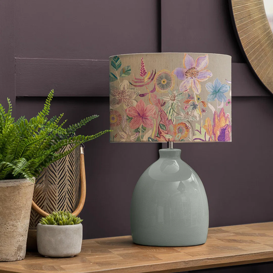 Primrose Haze 37cm Cotton Drum Lamp Shade