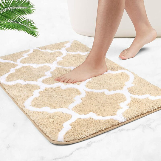 Perleraregb - Bath mats, non-slip bath mats, extra-long fluffy microfiber duvets are soft and comfortable and absorb water very quickly (light brown
