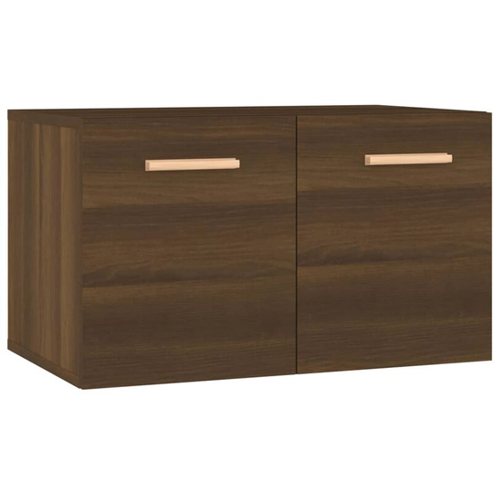 Wall Cabinet Brown Oak 60x36.5x35 cm Engineered Wood Vidaxl Brown