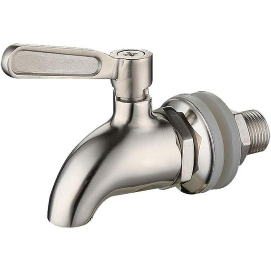 Sunflowergb - Beverage Dispenser Faucet, Wine and Beer or Beverage Barrel Faucet, 304 Stainless Steel, 16mm Size, Hard Wearing, Silver, for Beer