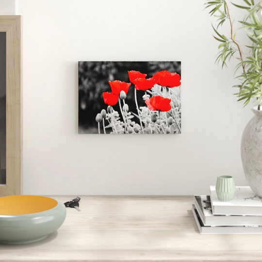 'Red Poppy Field Flowers' Graphic Art