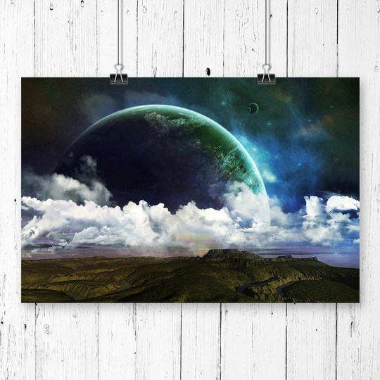 'Space Landscape' Graphic Art