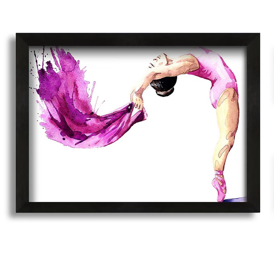 Pink Ballerina 2 - Picture Frame Painting on Canvas