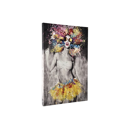 PAINTING COLORFUL WOMAN GRAFFITI 60*90