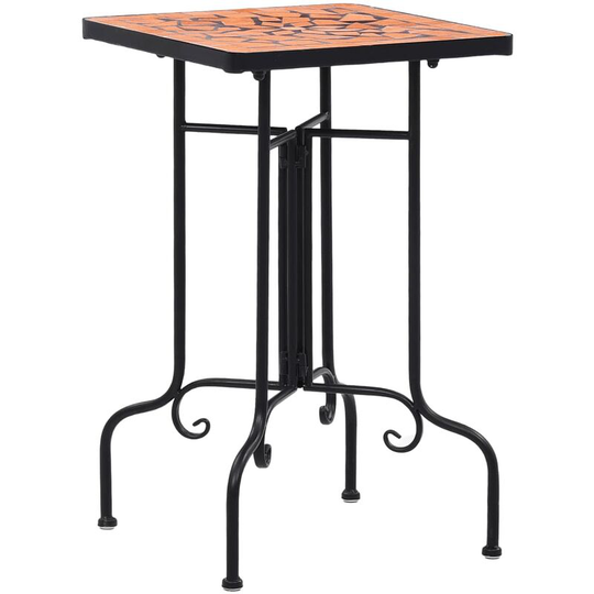 Mosaic Side Table Terracotta Ceramic vidaXL - Brown