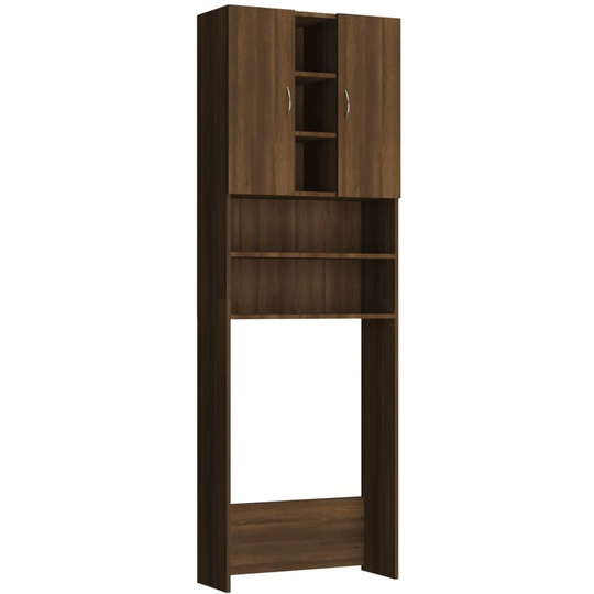 Washing Machine Cabinet Brown Oak 64x25.5x190 cm Vidaxl brown oak