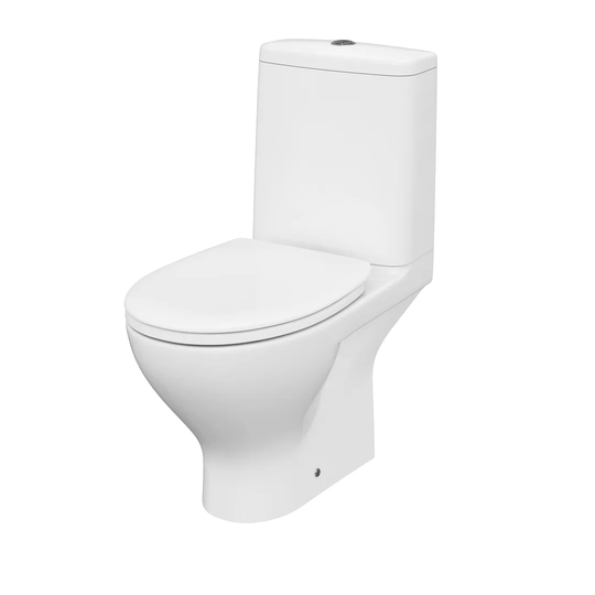 Facile Close Coupled Toilet with Dual Flush and Soft Close Seat