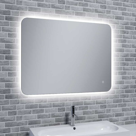 Solaire - Reflections Rona Slim, Illuminated led Mirror With Mood Light with Demister, 500mm (w) x 700mm (h)