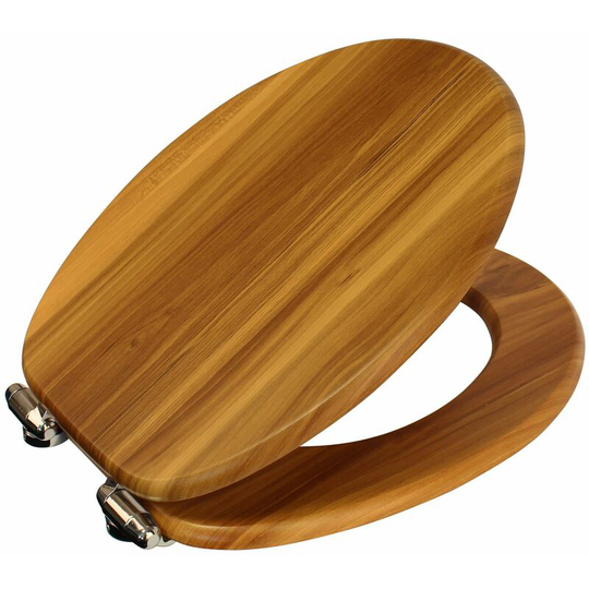 Wood Effect 'Norfolk' Soft Close Toilet Seat, Antquie Pine - Antquie Pine