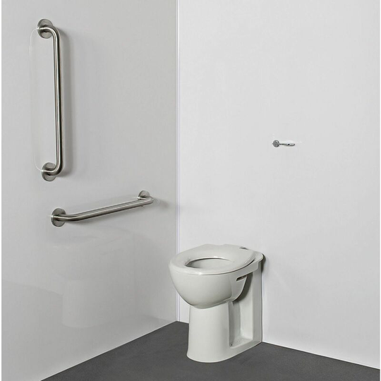 NymaCARE Doc m Bathroom Toilet Pack Disabled Ambulant Grab Rails Satin - White - Nymas