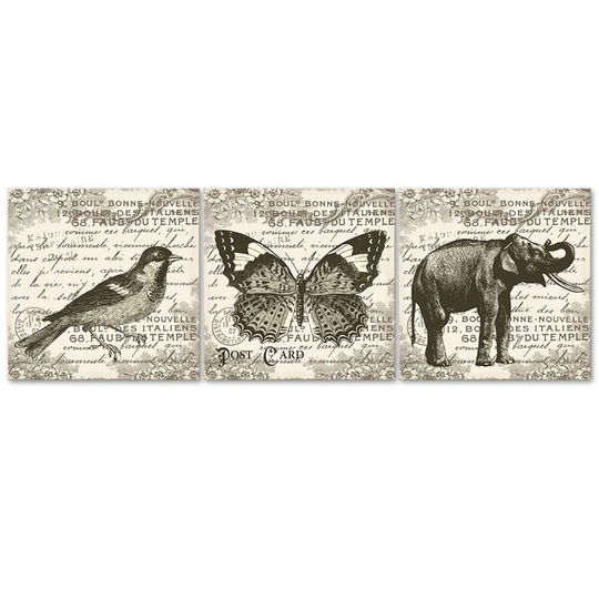 Canvas Print Animals Retro