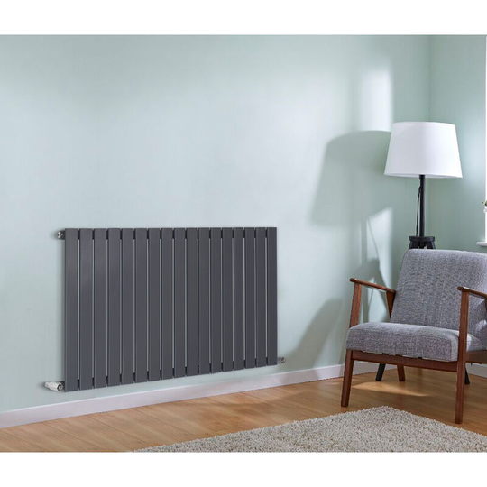 NRG - Anthracite Flat Panel Radiator Designer Column Bathroom Central Heating Single 600x1156mm