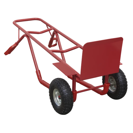 Shaunda 130cm H x 50cm W x 59cm D 300kg Pneumatic Tyres Hand Truck Trolley