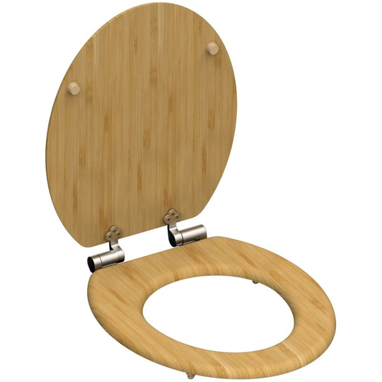 Toilet Seat with Soft-Close NATURAL BAMBOO SCHÜTTE - Yellow