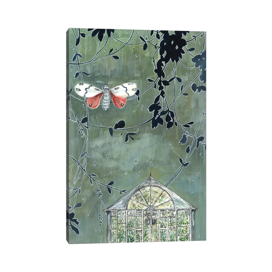 Elephant On A Bench In The Night Forest - Print