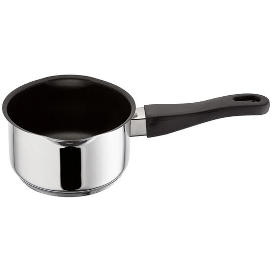 Judge Vista, 14cm Stainless Steel Non-Stick Milk Pan with Glass Draining Lid, 1L