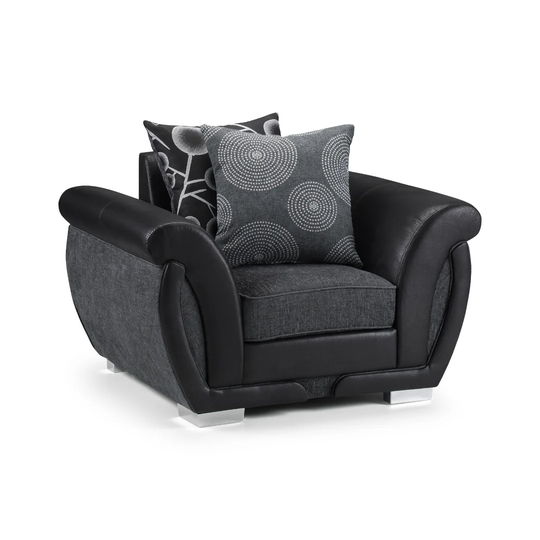 Coombs Sofa Black/Grey Armchair