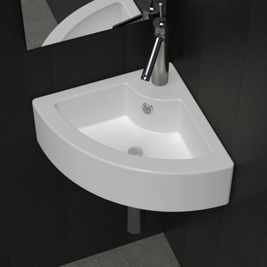 Wash Basin with Overflow 45x32x12.5 cm White VD03678 - Hommoo