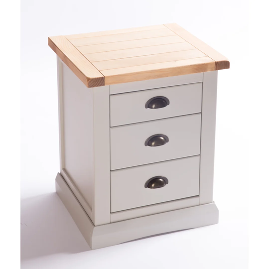 Alaric 3 Drawer Bedside Table