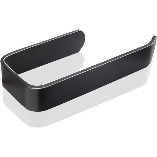 Toilet Paper Holder Black Aluminum Toilet, Self-adhesive Toilet Paper Dispenser, No Drilling Hygienic Toilet Paper Holder Toilet Roll Holder for