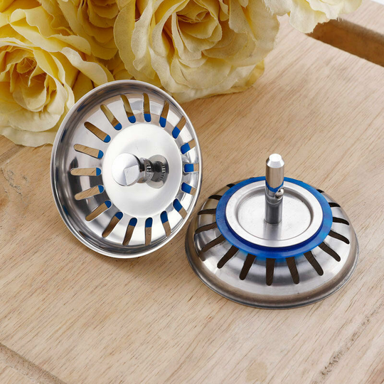 Thsinde Stainless Steel Sink Strainer Kitchen Sink Plug Sink Filter Sink Stopper Strainer ,80mm Diameter Set of 2