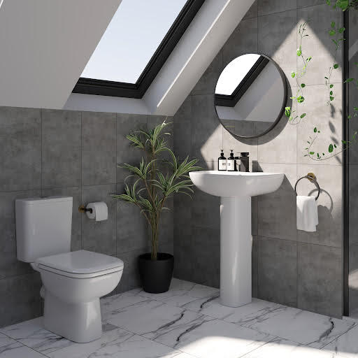 Baystone Paris Premium Toilet & Basin Cloakroom Suite