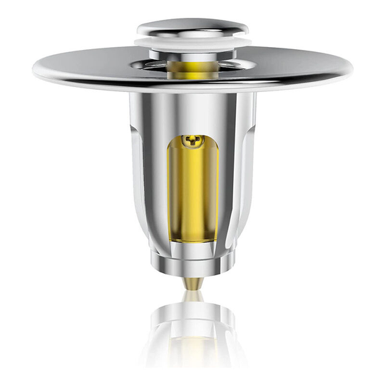 Basin Stopper Stainless Steel betterlife, Push Type Sink Stopper Ball Core Bounce Drain Strainer with Basket Anti-Clog Sink Drain Stopper Without