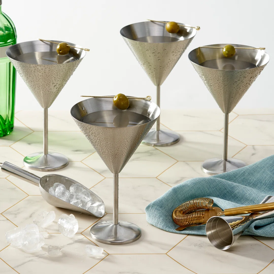 Versa 4 Piece 460ml Stainless Steel Glassware Set